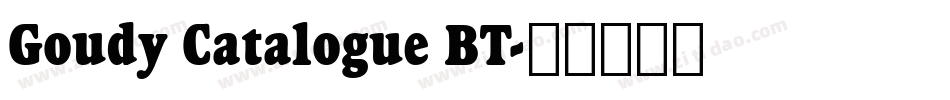 Goudy Catalogue BT字体转换